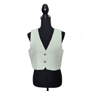 NEW! ZBZA Green Size Medium Button Vest